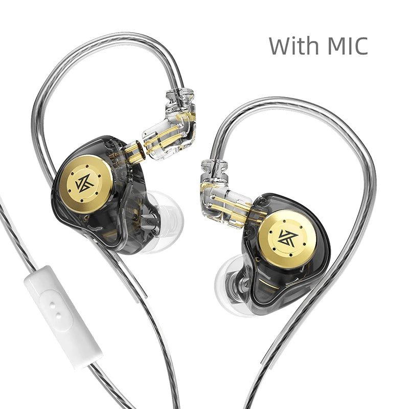 KZ EDX PRO Fones De Ouvido Dinâmicos HIFI Baixo com microfone