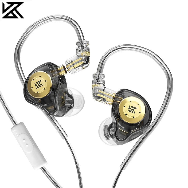 KZ EDX PRO Fones De Ouvido Dinâmicos HIFI Baixo com microfone