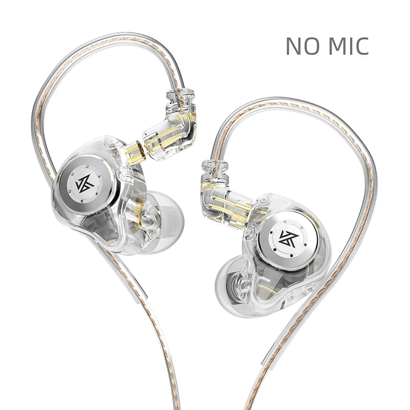 KZ EDX PRO Fones De Ouvido Dinâmicos HIFI Baixo com microfone