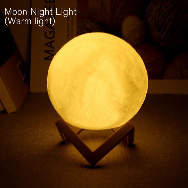 Moon Light LED Galáxia – Luminária Lunar Criativa | Presente Infantil e Decoração de Quarto