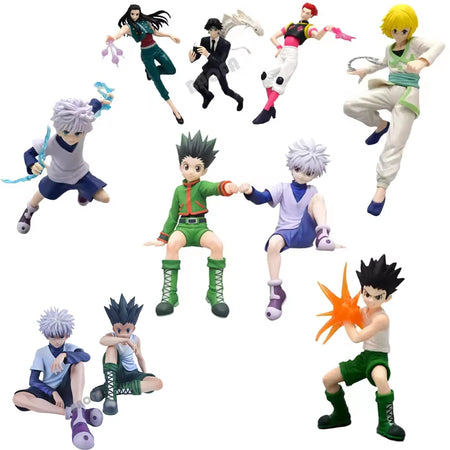 Figura Hunter x Hunter 13cm – Gon, Kurapika, Alluka e Chrollo | Colecionáveis Anime em PVC para Presente ou Decoração
