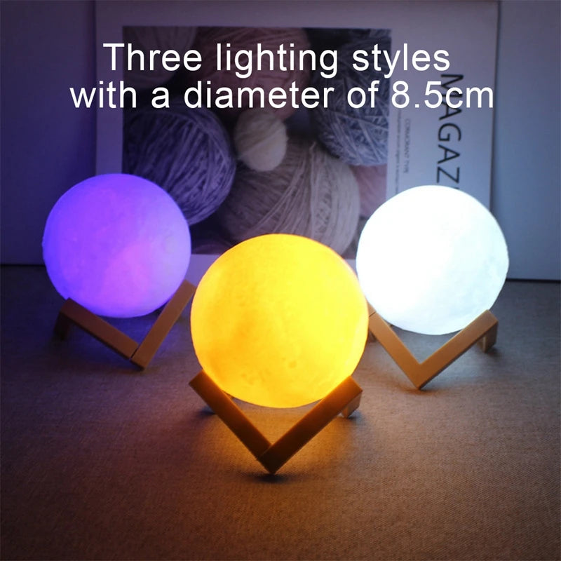 Moon Light LED Galáxia – Luminária Lunar Criativa | Presente Infantil e Decoração de Quarto