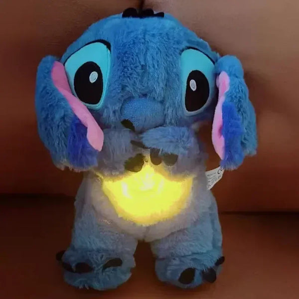 Pelúcia Stitch Rosa com Luz e Música – Brinquedo Kawaii Infantil para Dormir | Presente Fofo para Crianças