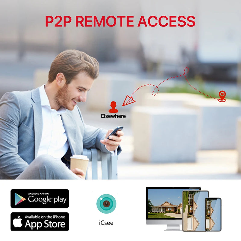 Câmera de Segurança 4K 8MP Wi-Fi PTZ – Dupla Lente com Rastreamento Inteligente e Visão Noturna | IP66 HD para Monitoramento Externo