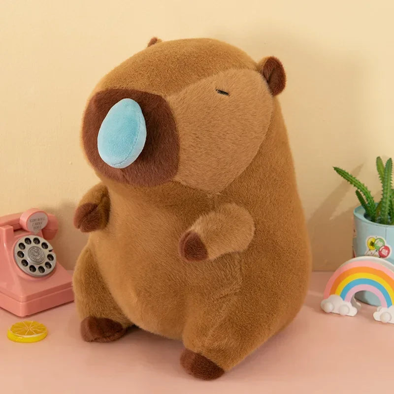 Capivarara Filó Pelúcia Gigante Antialérgica 23 Cm Mochila Cor Marrom