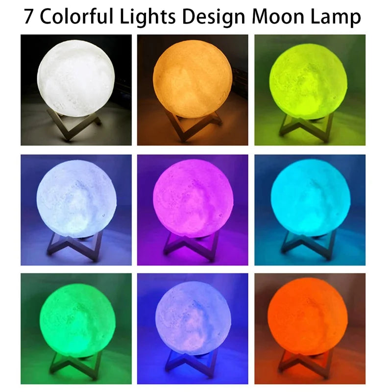 Moon Light LED Galáxia – Luminária Lunar Criativa | Presente Infantil e Decoração de Quarto