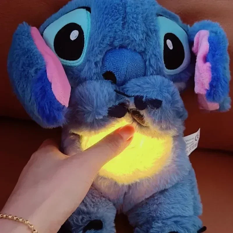Pelúcia Stitch Rosa com Luz e Música – Brinquedo Kawaii Infantil para Dormir | Presente Fofo para Crianças