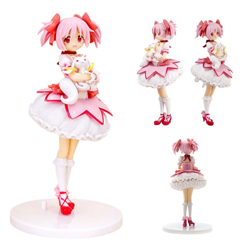 Boneca de 18cm Kaname Madoka – Puella Magi Madoka Magica, figura em PVC