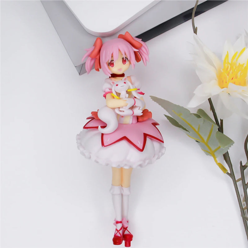 Boneca de 18cm Kaname Madoka – Puella Magi Madoka Magica, figura em PVC