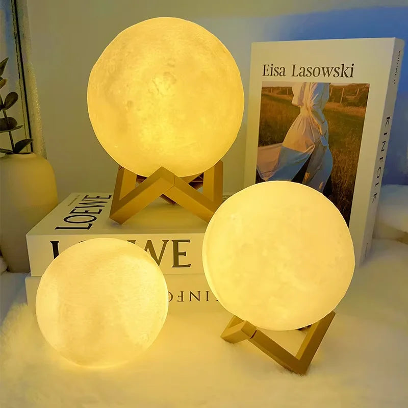 Moon Light LED Galáxia – Luminária Lunar Criativa | Presente Infantil e Decoração de Quarto