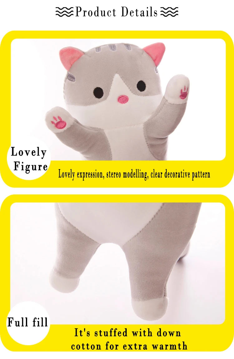 Gatinho Travesseiro Almofada Pelúcia Antialérgica