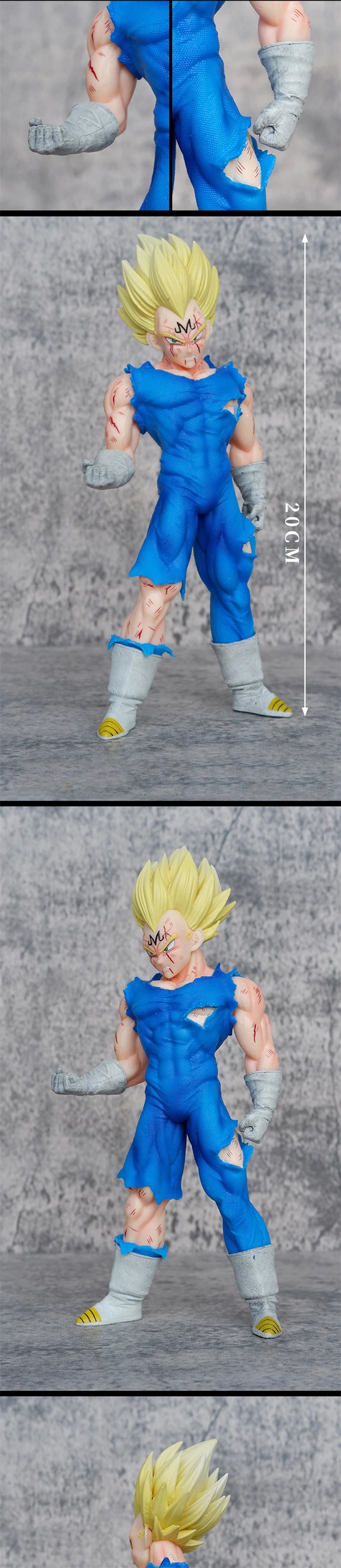 Figura Majin Vegeta Dragon Ball Z – 20cm | Colecionável PVC Super Saiyajin para Presentes e Decoração
