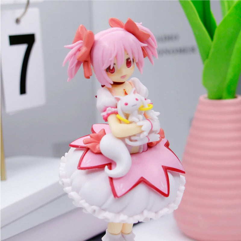 Boneca de 18cm Kaname Madoka – Puella Magi Madoka Magica, figura em PVC