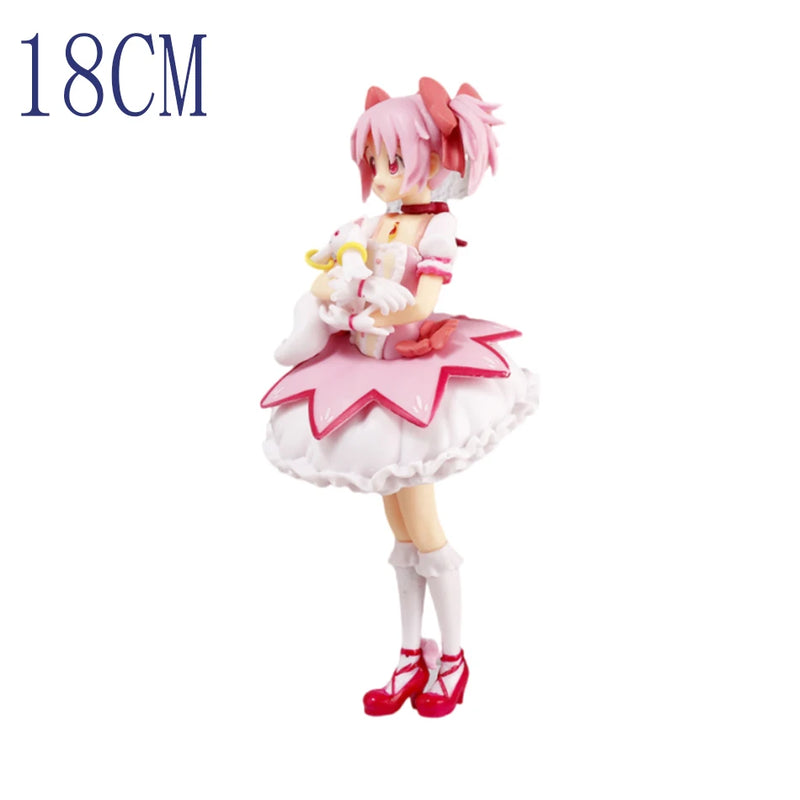 Boneca de 18cm Kaname Madoka – Puella Magi Madoka Magica, figura em PVC