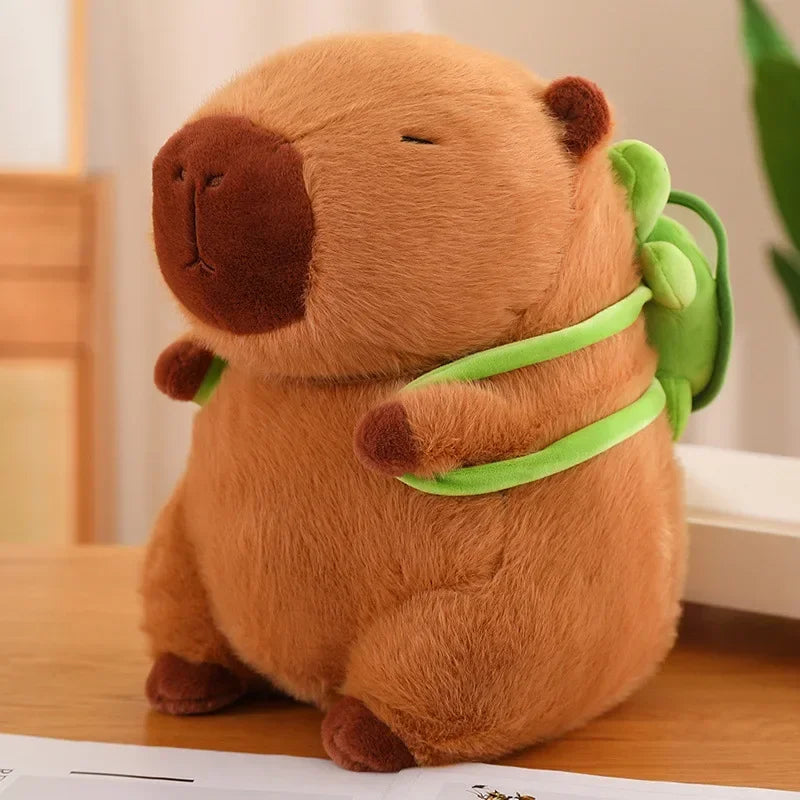 Capivarara Filó Pelúcia Gigante Antialérgica 23 Cm Mochila Cor Marrom