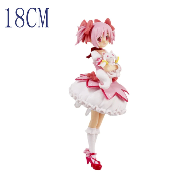 Boneca de 18cm Kaname Madoka – Puella Magi Madoka Magica, figura em PVC