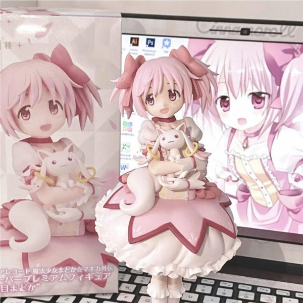 Boneca de 18cm Kaname Madoka – Puella Magi Madoka Magica, figura em PVC