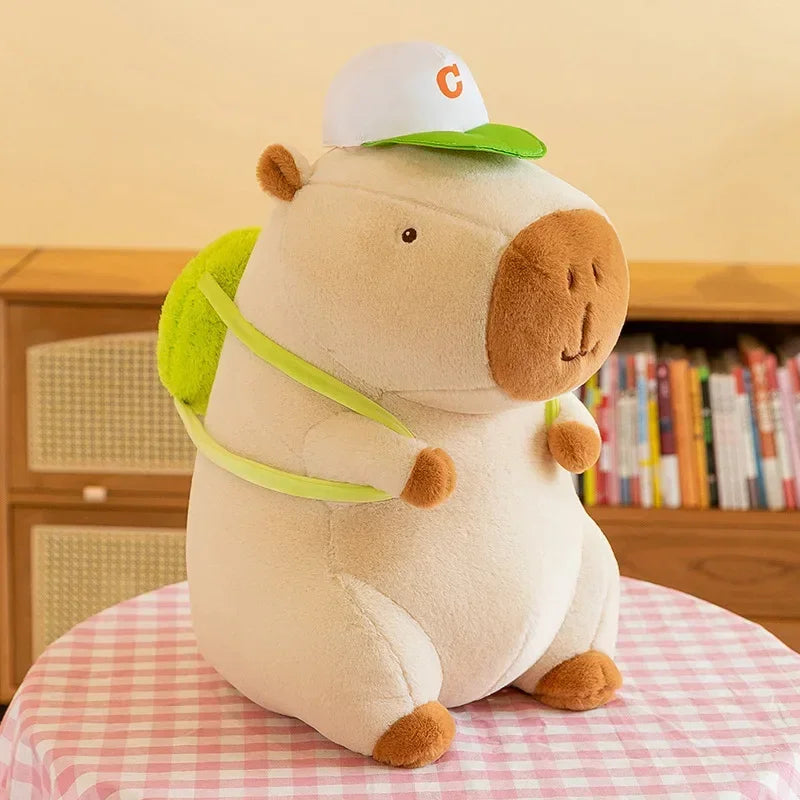 Capivarara Filó Pelúcia Gigante Antialérgica 23 Cm Mochila Cor Marrom