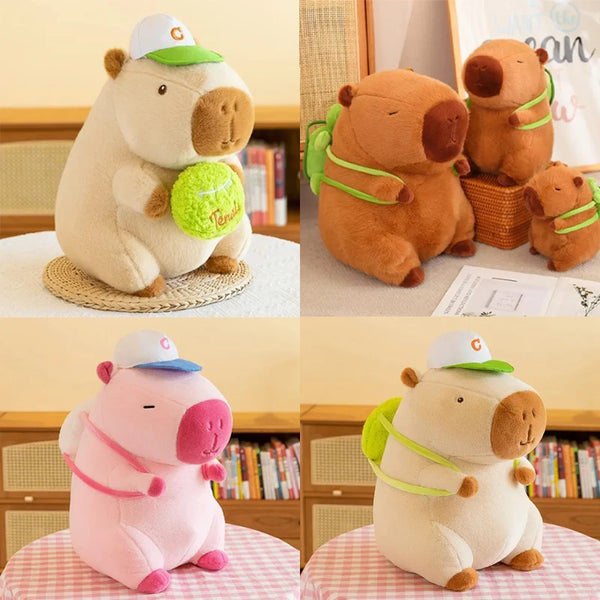 Capivarara Filó Pelúcia Gigante Antialérgica 23 Cm Mochila Cor Marrom