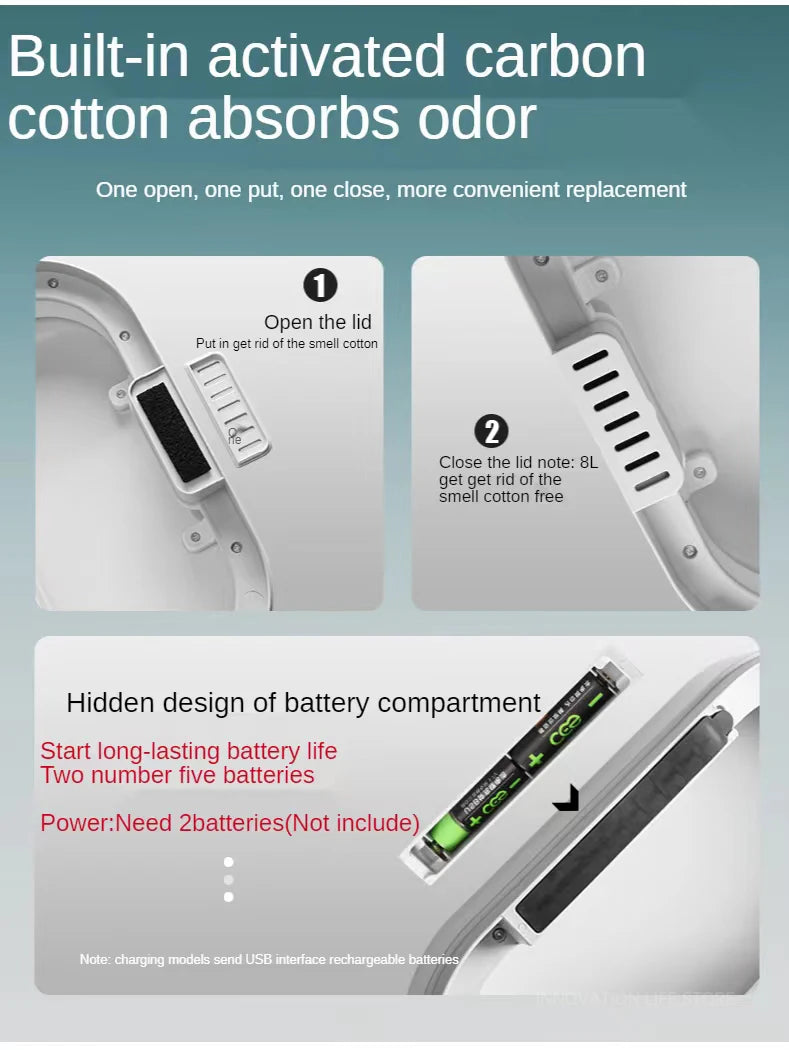 **Lixeira Inteligente Automática 7 L – Sensor Eletrônico à Prova d’Água para Cozinha e Banheiro, Design de Junção Estreita**