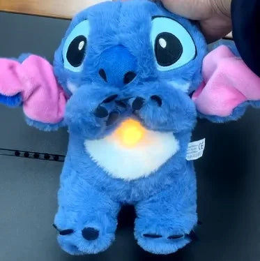 Pelúcia Stitch Rosa com Luz e Música – Brinquedo Kawaii Infantil para Dormir | Presente Fofo para Crianças
