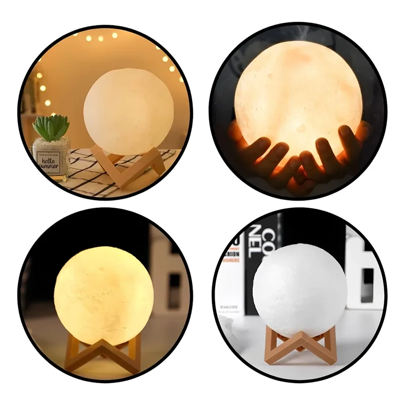 Moon Light LED Galáxia – Luminária Lunar Criativa | Presente Infantil e Decoração de Quarto