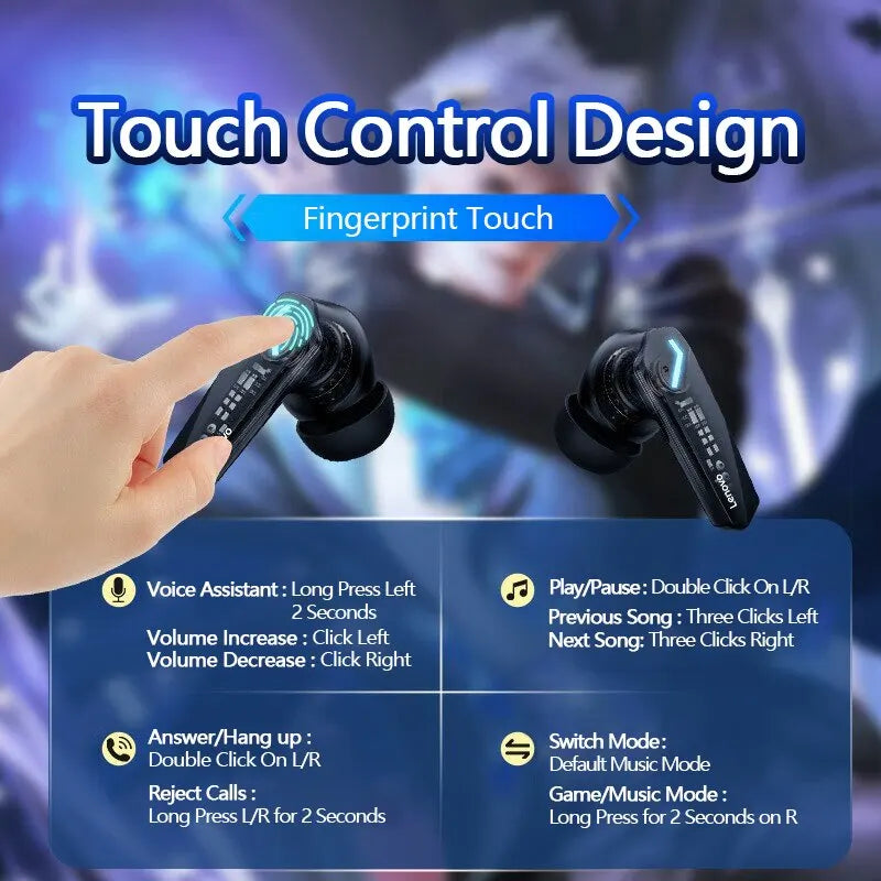 Fone De Ouvido Bluetooth Original Lenovo Gm2 Tws Lançamento