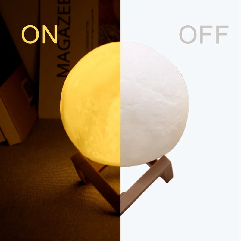 Moon Light LED Galáxia – Luminária Lunar Criativa | Presente Infantil e Decoração de Quarto